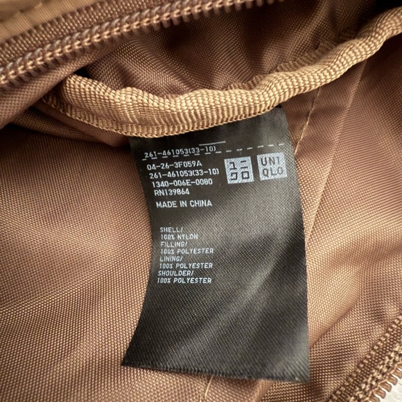 Uniqlo Moon Bag Camel Brn Shoulder Bag Crossbody Bag with Adjustable Strap - Picture 2 of 7